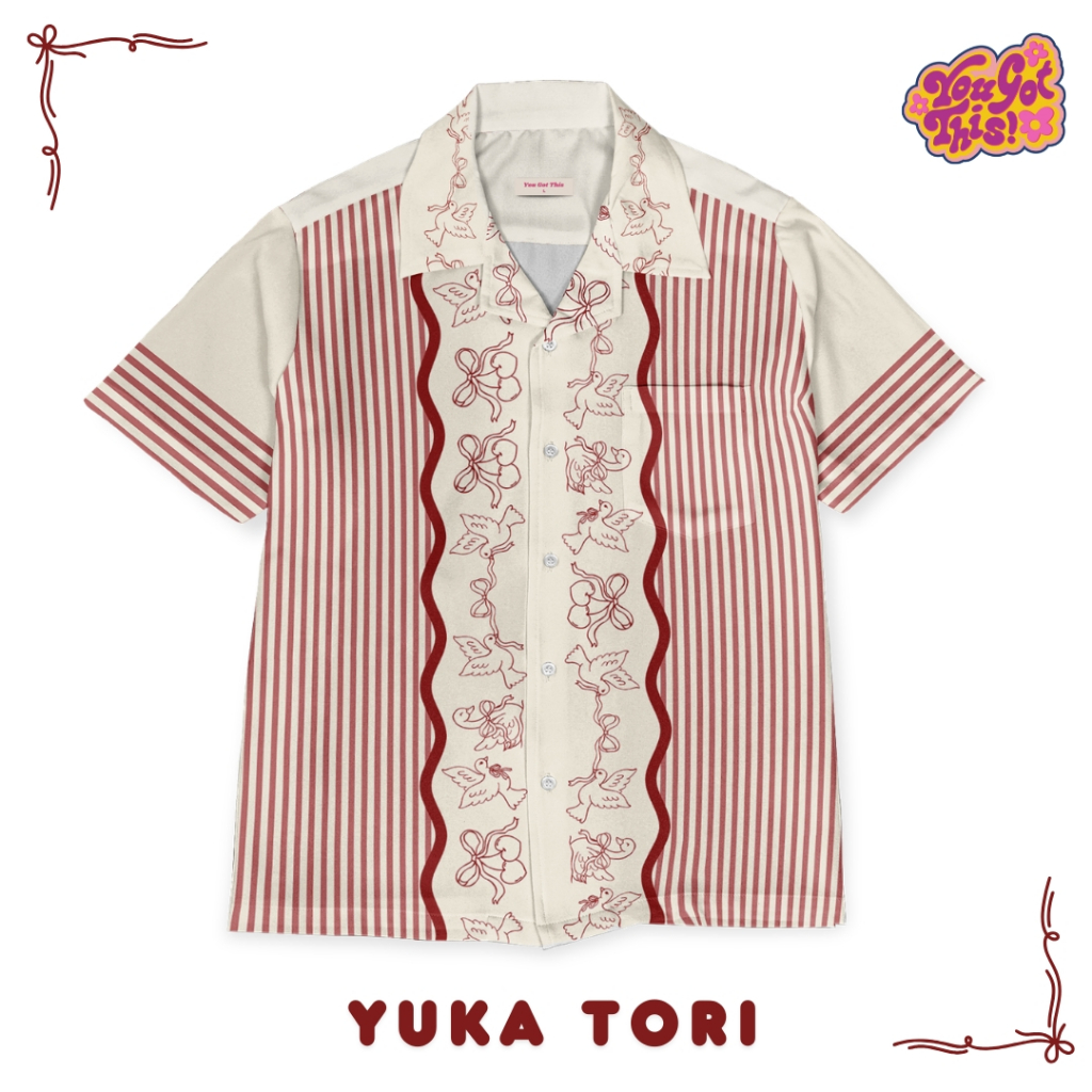 YGT OFFICIAL - Kemeja Wanita Oversized Pattern Abstract - Yuki Tori