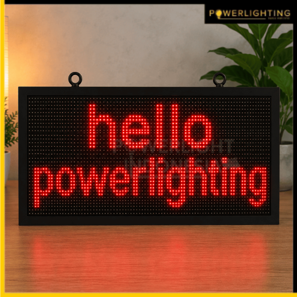 Running Text 2 sisi / Dua Sisi LED Running 2 Muka Outdoor Ukuran 70cmx 40cm