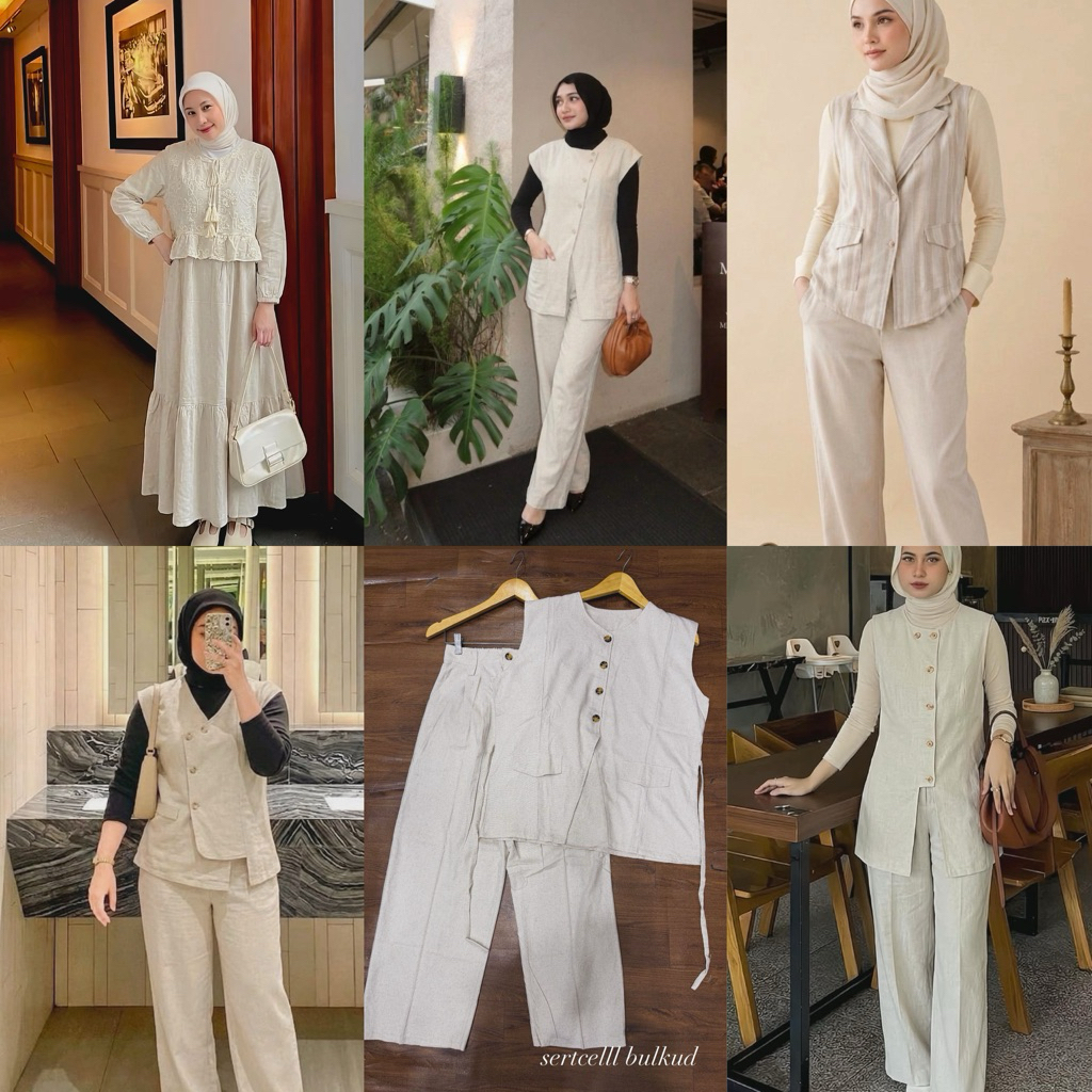 midi dress 2in1 bulu kuda dan setelan celana bulu kuda