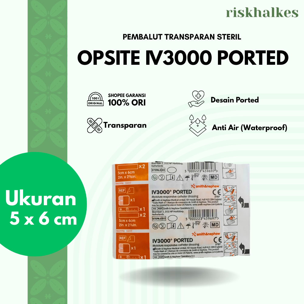 Opsite IV 3000 size 5cm x 6cm IV Dressing Plester Infus Opsite