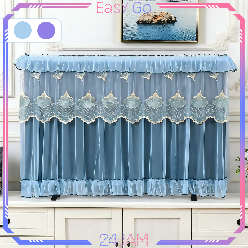 80cm×50cm Sarung Tv Renda Pelindung Tv Anti Debu Cover Tv Led 32 Inch Tv Cover