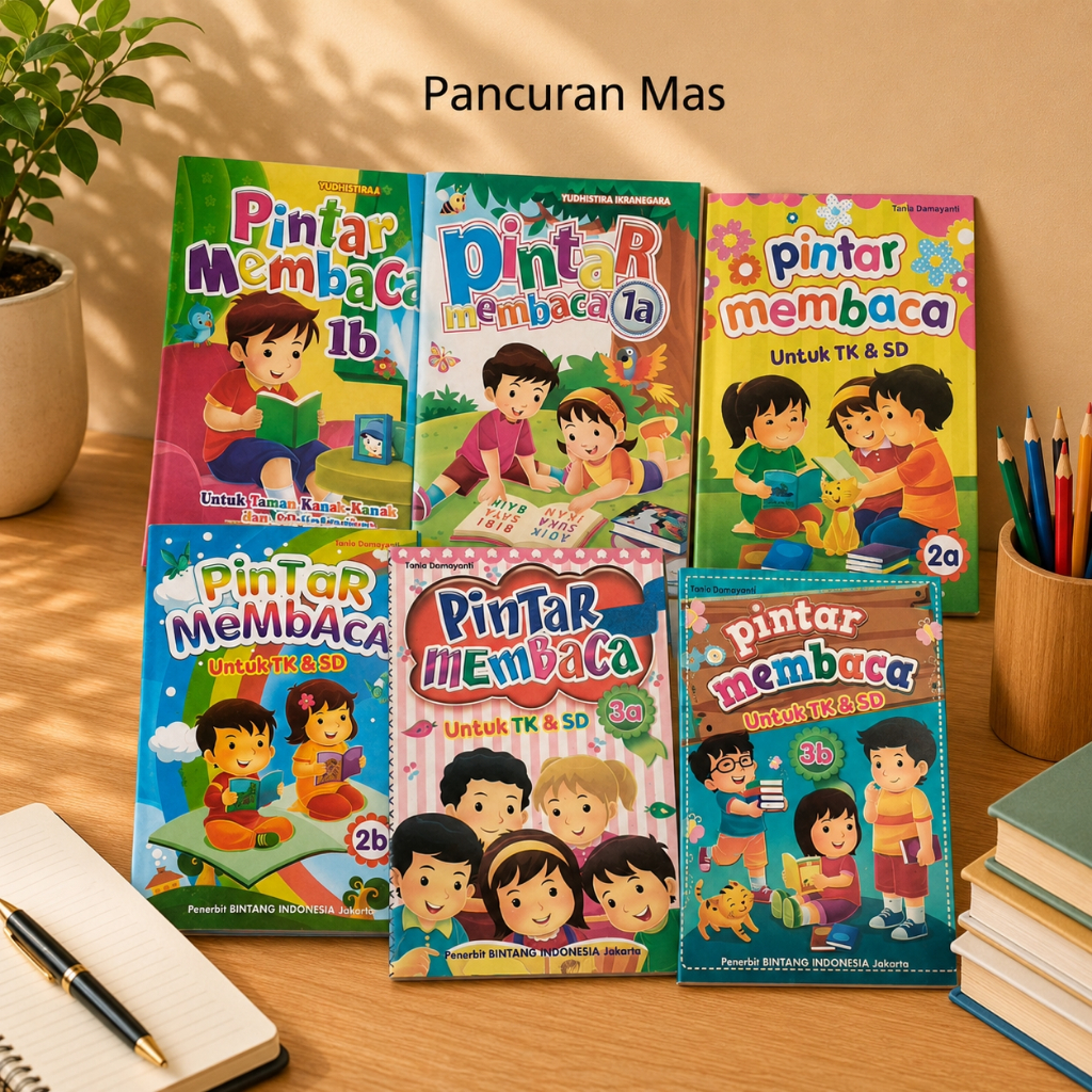 Buku Pintar Membaca 1a 1b 2a 2b 3a 3b Tk & Sd