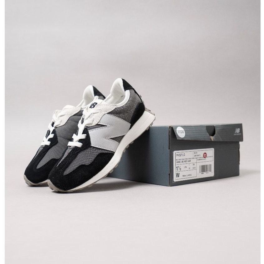 Sepatu Kids / Sepatu Anak / New Balance 327 Kids - Grey Black White CREAM OUTSOLE