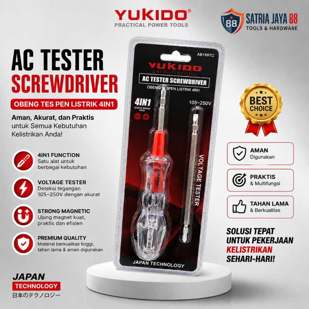 FREED obeng tespen bolak balik listrik paling kuat/taspen cek kabel putus dual led/testerpen pendete