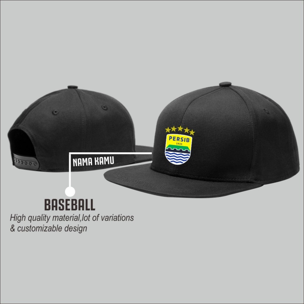 TOPI SNAPBACK PERSIB BANDUNG GRATIS NAMA - TOPI BOBOTOH PERSIB - TOPI VIKING PERSIB - TOPI PERSIB BI