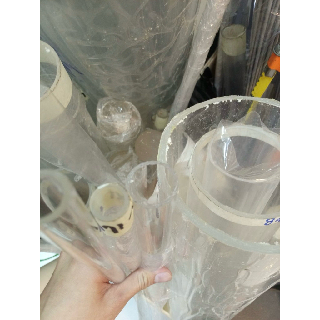 Akrilik Pipa Tabung Bening Acrylic Tube Clear Transparan od mm cm " in inch x id mm cm " in inch 40 
