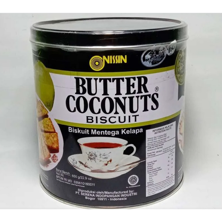 Nissin Butter Coconuts Biscuit Mentega Kelapa 650g Kemasan Kaleng