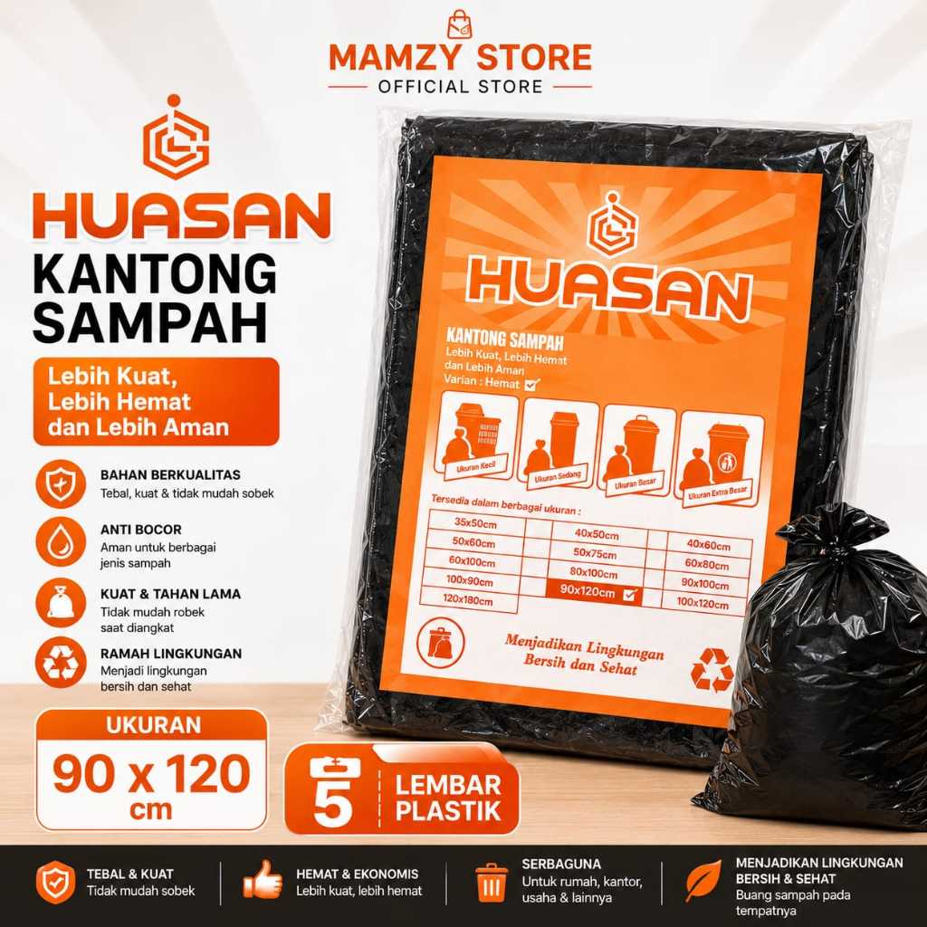 Trash Bag 90x120 / Kantong Plastik Sampah Ukuran 90 x 120 Polybag