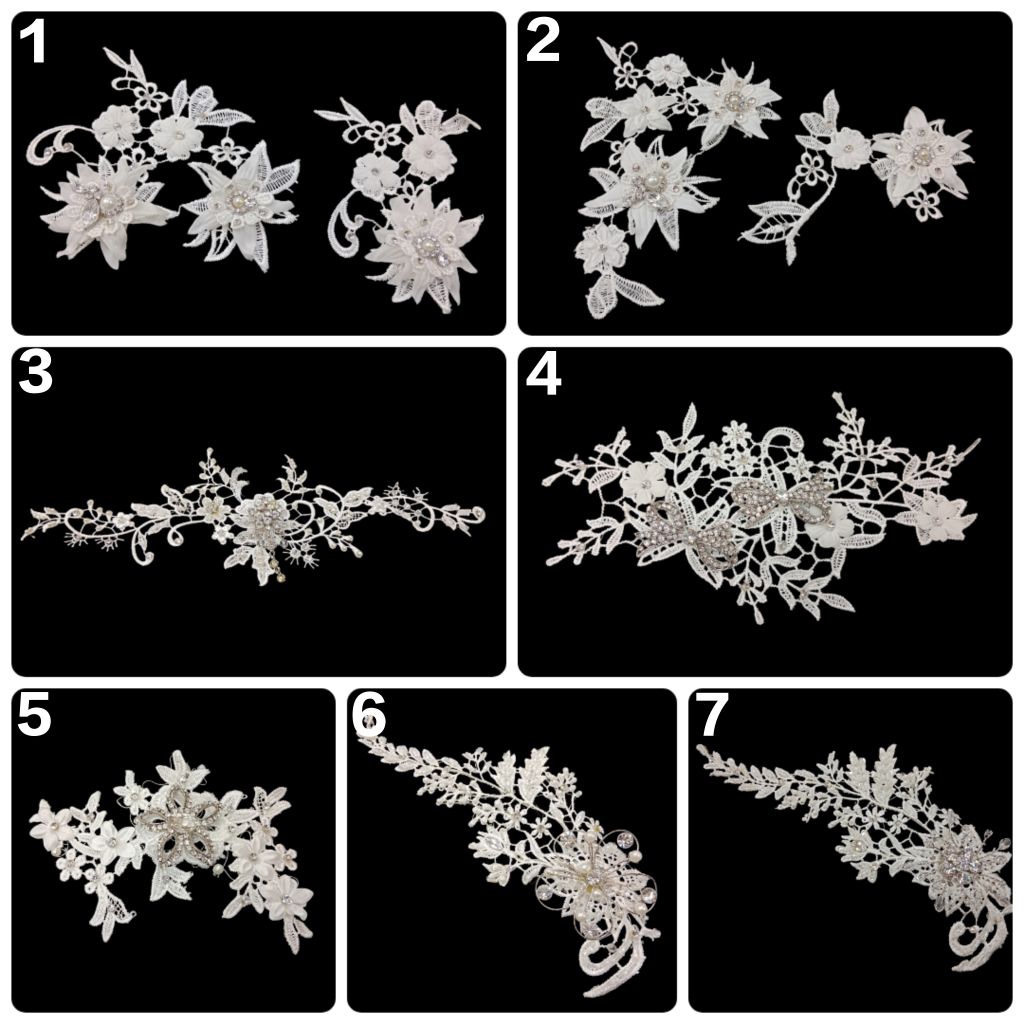 Hairpiece Lace / Bunga Korsase,Korsase Rambut ,Korsase Gaun, Aksesoris Rambut/Gaun