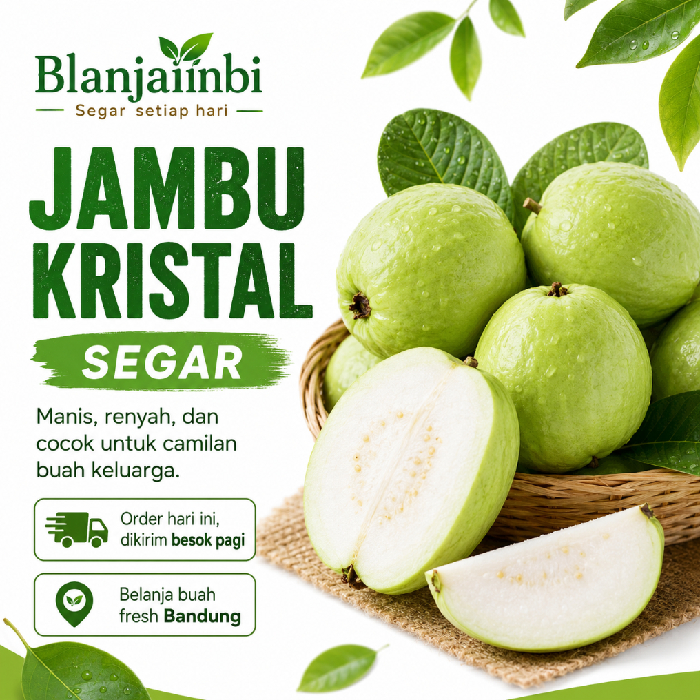 Jambu Kristal 1Kg - Buah Fresh untuk Cemilan Keluarga Bandung
