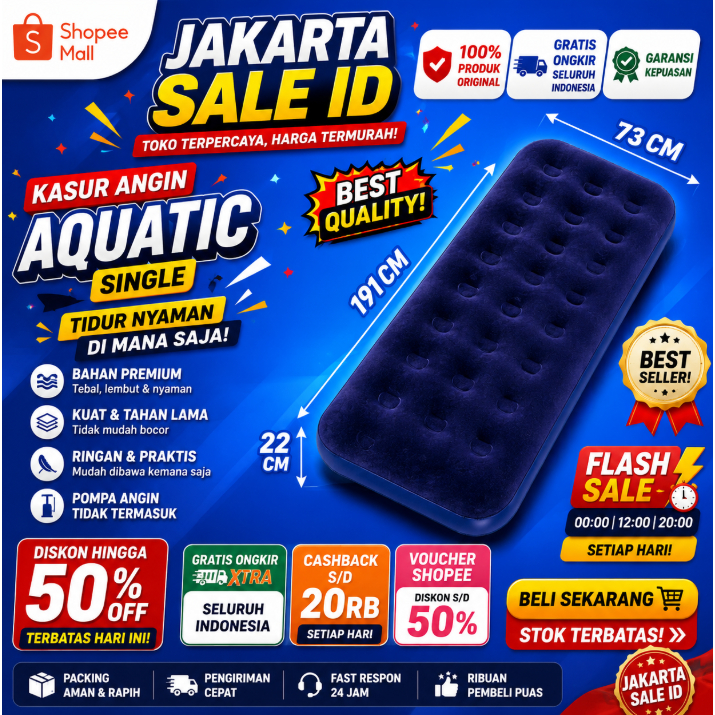 Kasur Angin Single / Kasur Tidur Angin /  Angin kasur Single Matras Angin Tidur Kasur Matrass