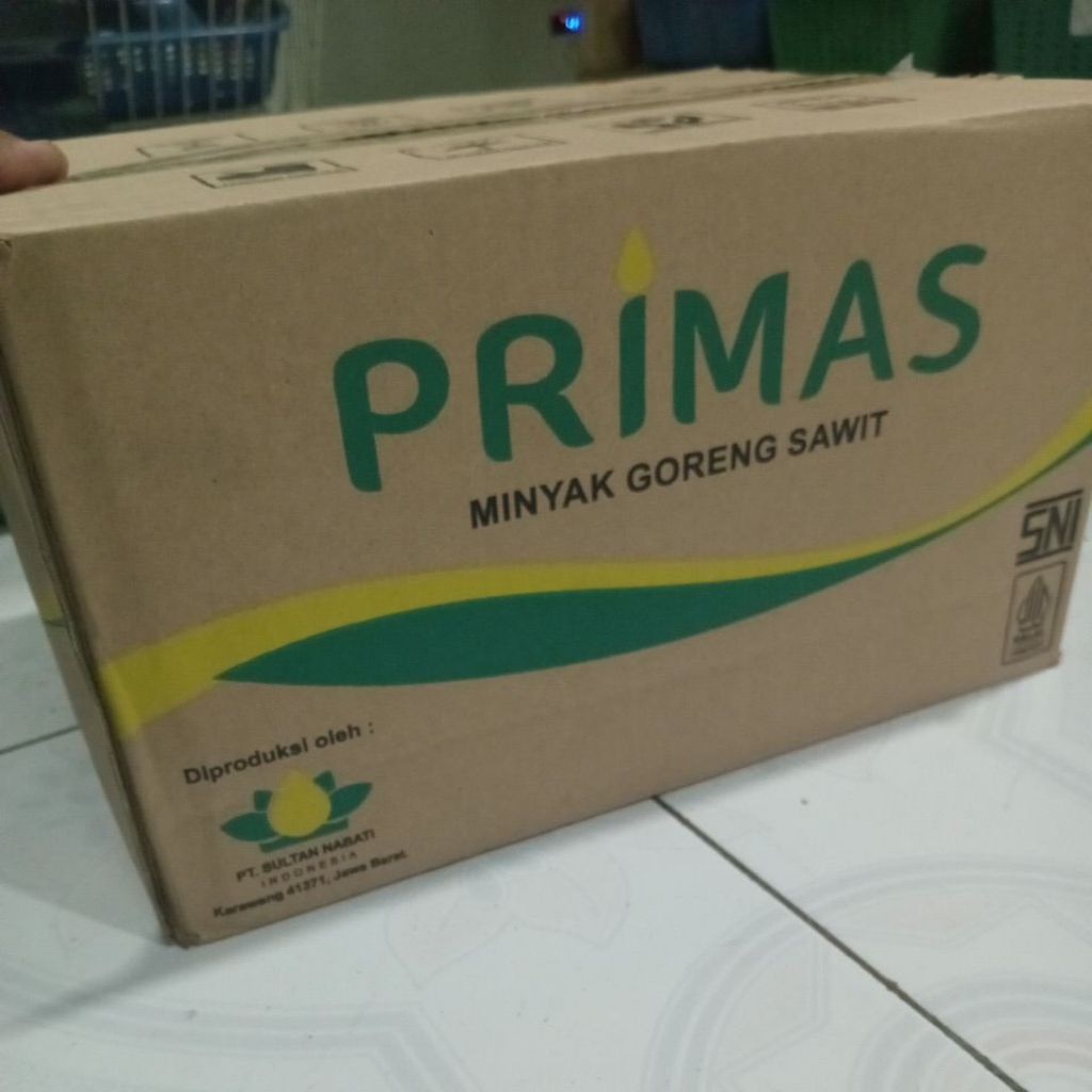 kardus bekas minyak goreng primas