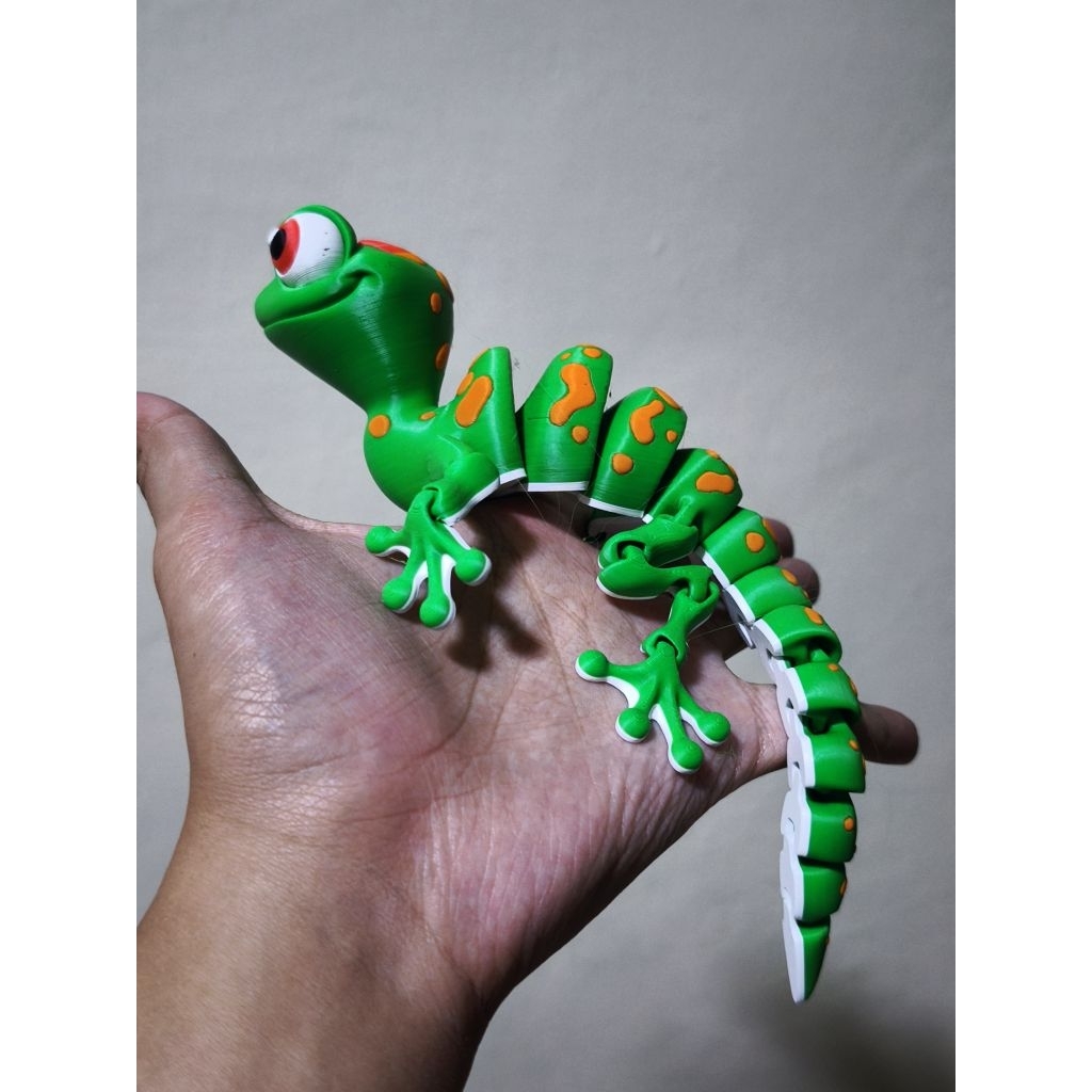 Mainan Tokek Gecko Hijau Mata Besar