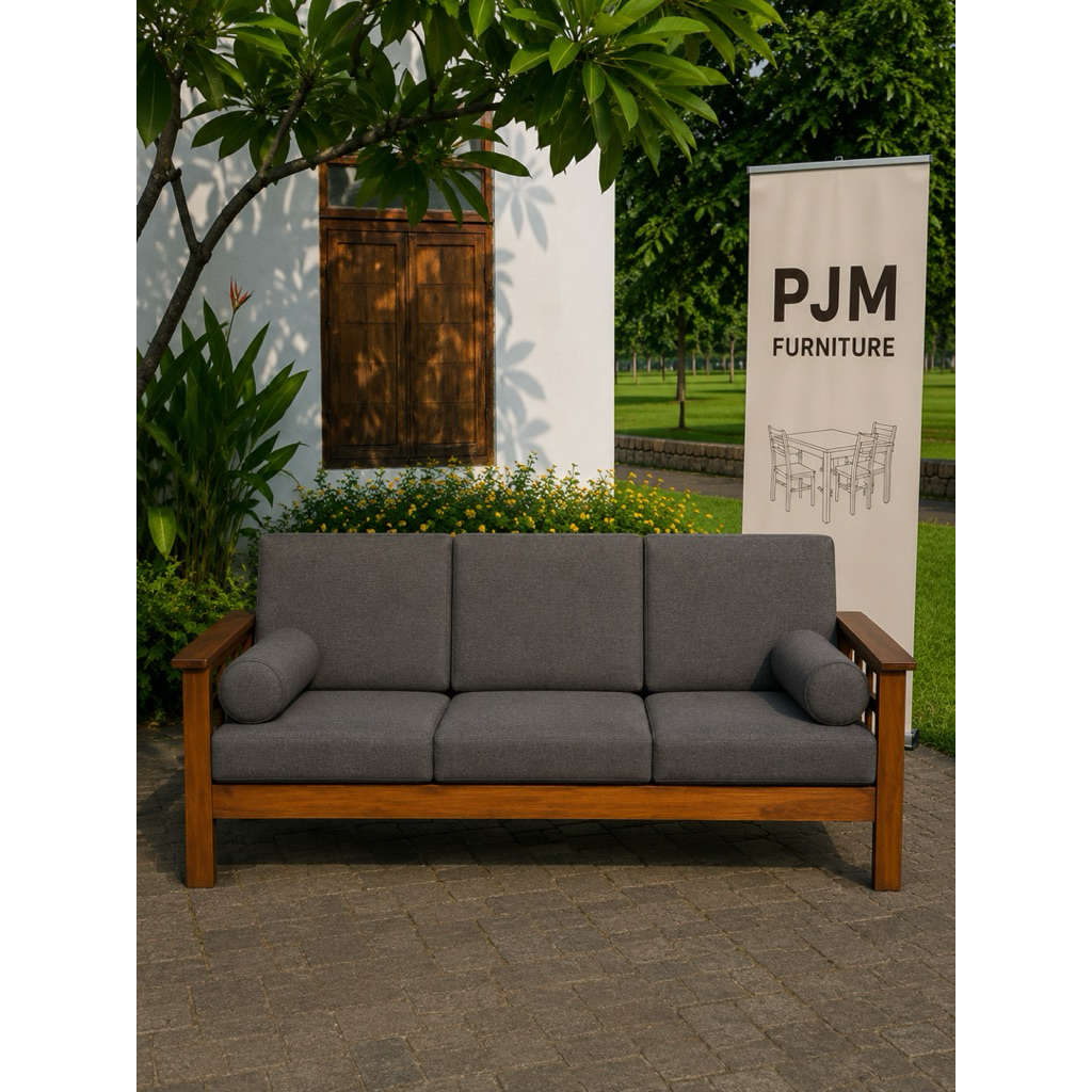 sofa bangku jati 3seater