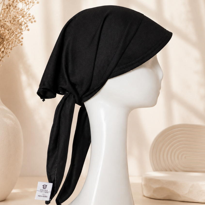 Ciput topi tali/ iket pet tali segitiga / daleman hijab topi