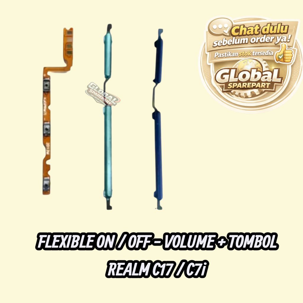 FLEXIBLE  ON /OFF + VOLUME TOMBOL REALME 17 / 7i FULLSET - KUALITAS ORIGINAL