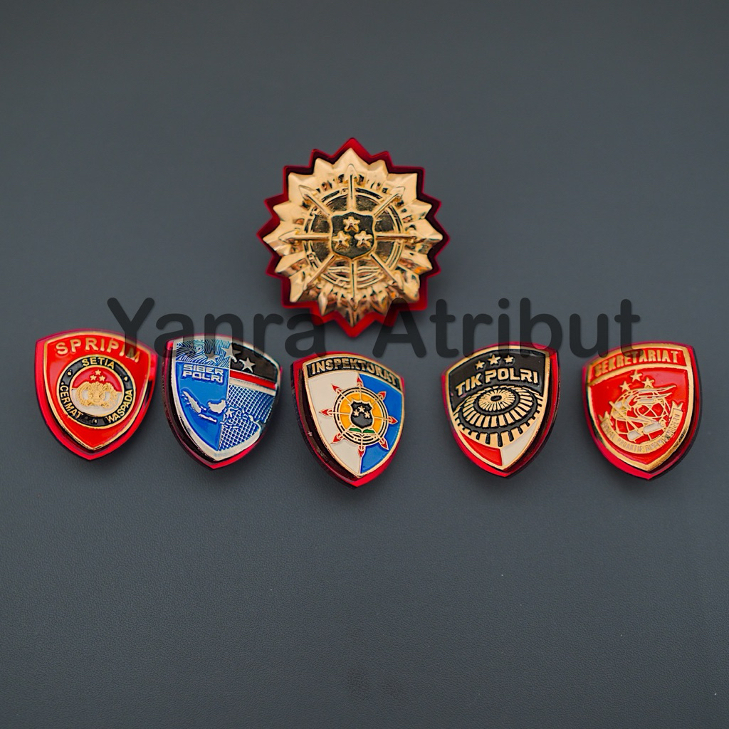 Pin Brivet Siber / pin Spripim / pin brevet Inspektorat / pin Sekretariat / pin Tik Polri Magnet Pre
