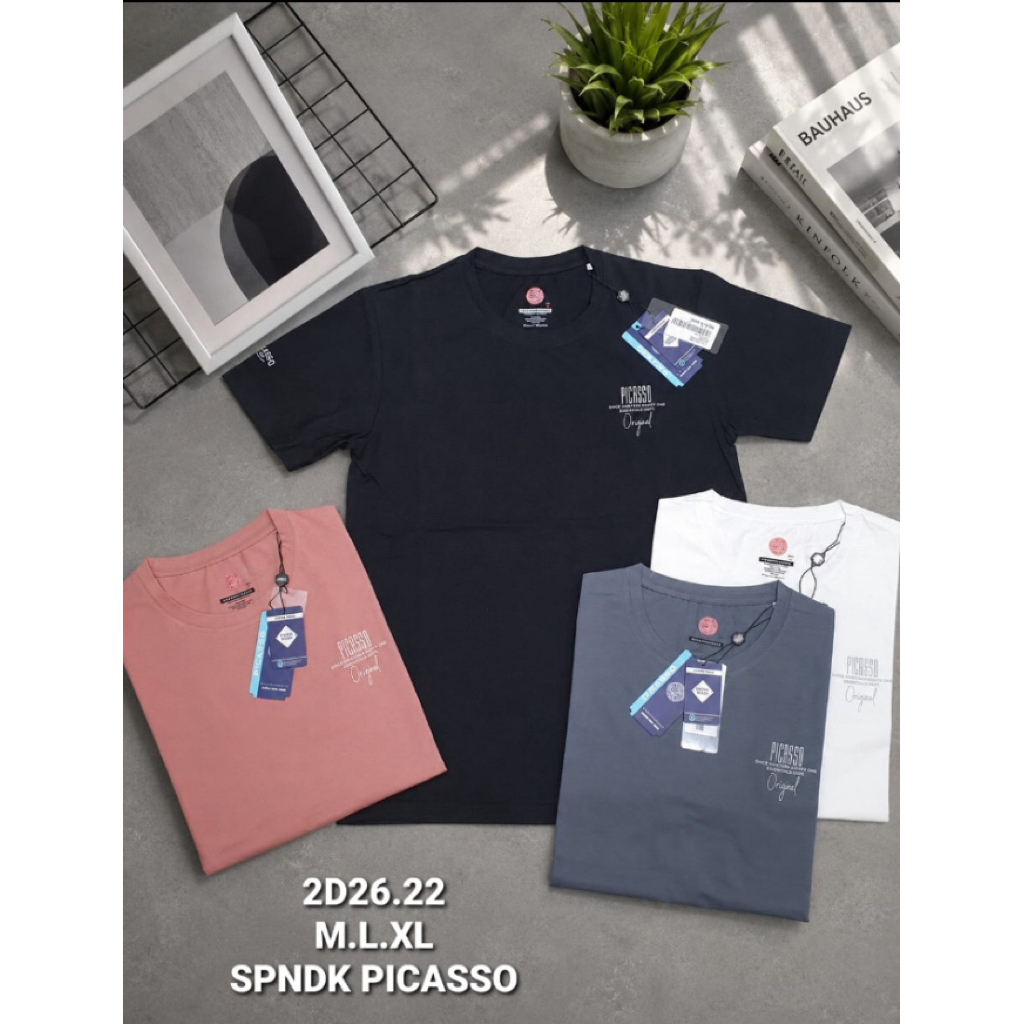 [PICASSO] Baju Kaos Oblong Pria Picasso Original / Premium Bahan adem