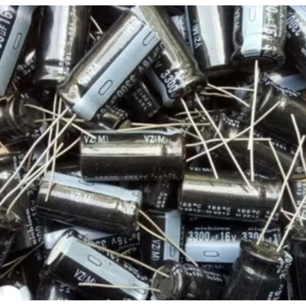 kapasitor capacitor elko elco nichicon berbagai tipe 1800uf 3300uf 120uf  1000uf 50v 16v