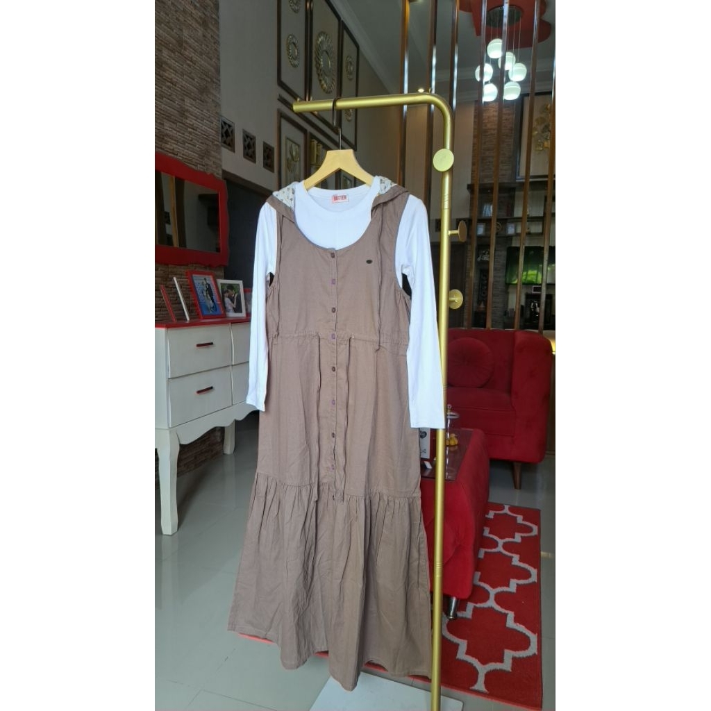 CORNICHE SET OVERALL (MDS) ORIGINAL BRAND MODEL SIMPLE DAN NYAMAN WARNA BROWN