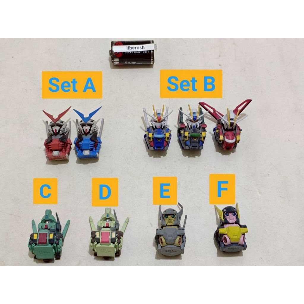 [/Pcs] Bandai gashapon gundam head collection astray red blue frame , seed destiny impulse blast jus