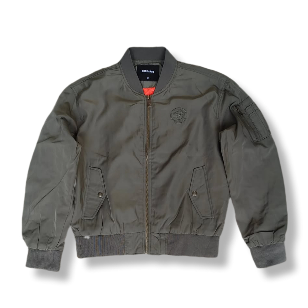 BUCKAROO MILITARY ARMY BOMBER JACKET | OUTERWEAR | MNZA 130 SIZE : M PANJANG : 60 cm LEBAR : 57 cm C