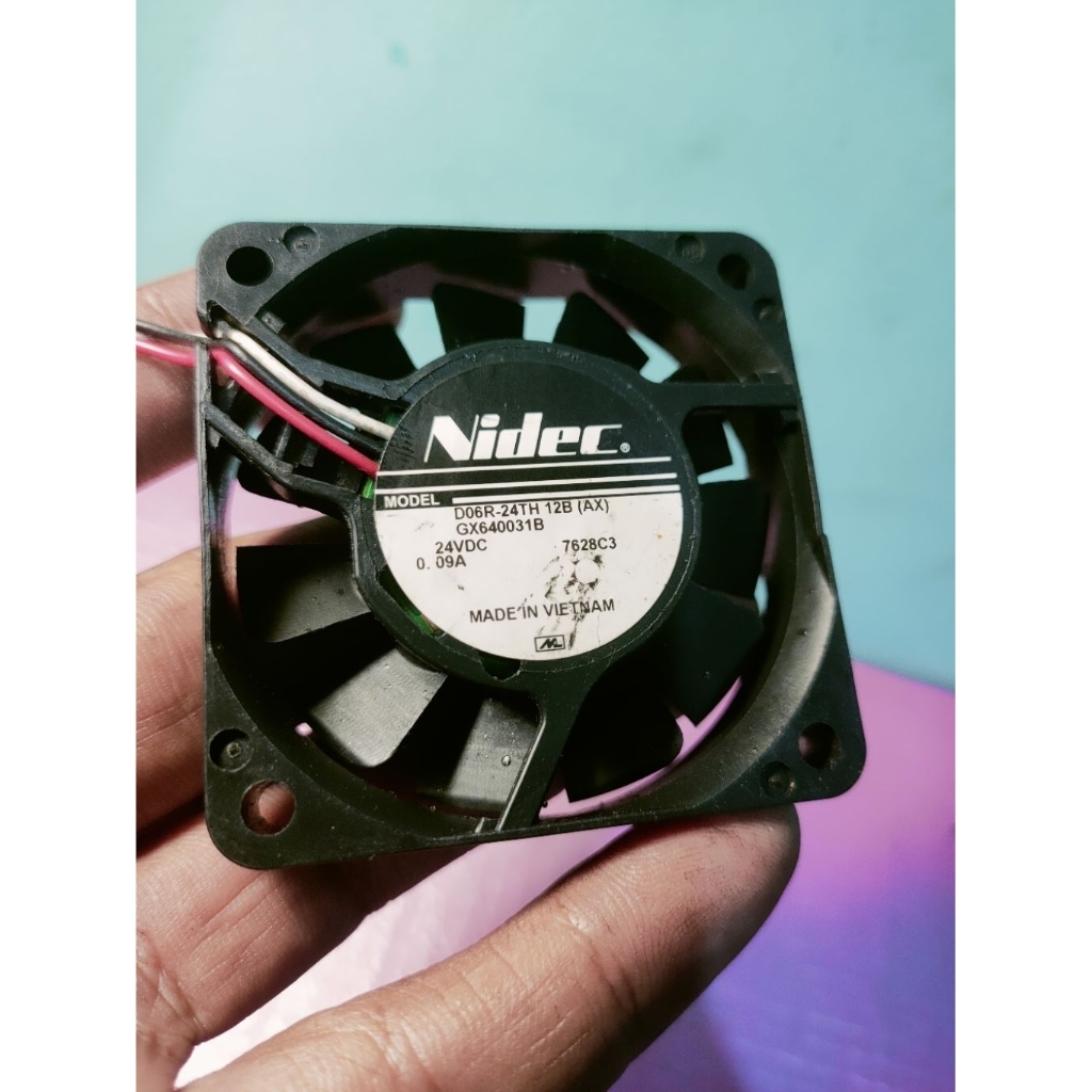 KIPAS FAN MINI DC 24VDC 0.09A 6CM TEBAL 1.5CM 3PIN
