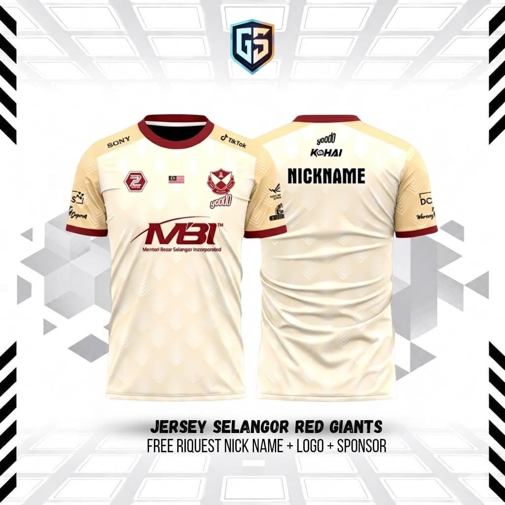 Jersey Kaos Baju Selangor Red Giants Yoodo SRG team malaysia