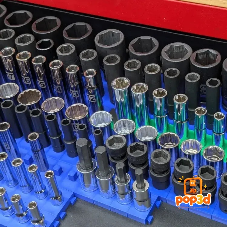 Organizer Kunci Sok Modular - Penata Perkakas Toolbox | Rak Holder Ratchet Mobil Motor