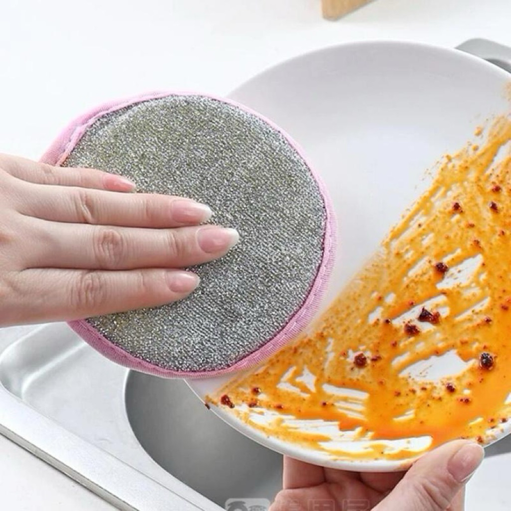 Spons Cuci Piring Double Side 3 Pcs - Alat Cuci Piring Praktis dan Efisien untuk Kitchen