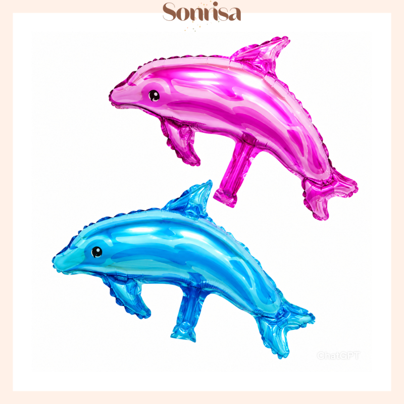 SONRISA - BALON FOIL DOLPHIN JUMBO / BALON DOLPHIN / BALON IKAN JUMBO / BALON KARAKTER JUMBO / SEA W