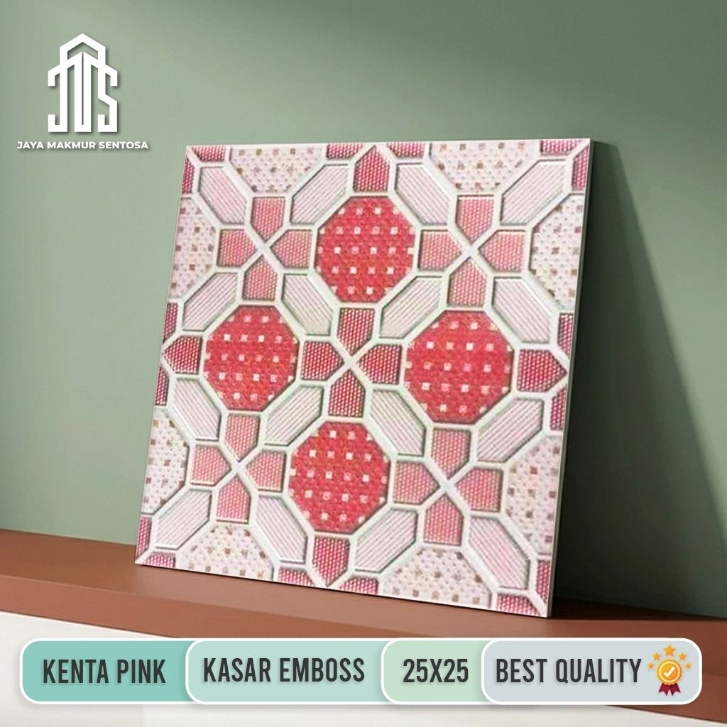 Keramik Lantai Kasar Kamar Mandi 25x25 Kenta Pink