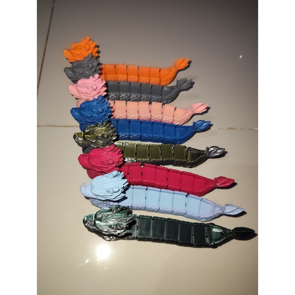 Mainan Perahu Naga Articulated 3D / Pajangan  Perahu Naga