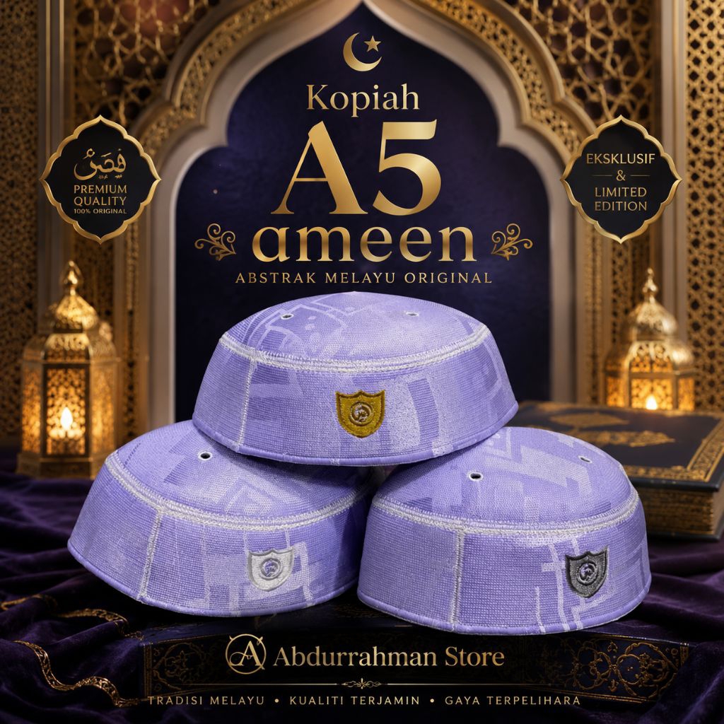 peci Malaysia a5 ameen kopiah Malaysia ameen songkok Malaysia ameen a5 motif abstrak