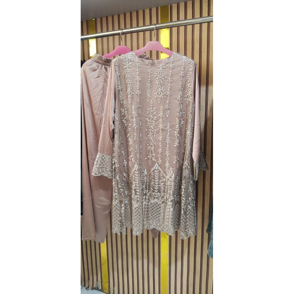 NAMIRA ONE SET ATASAN DAN CELANA BAHAN SILK MIX BRUKAT BAJU SETELAN KONDANGAN WISUDA LAMARAN SERAGAM