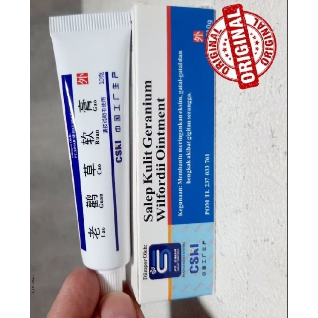 Salep Geranium 10 Gram - ORIGINAL Salep Kulit Geranium Wilfordii Ointment - Salep Kulit Gatal/Eksim