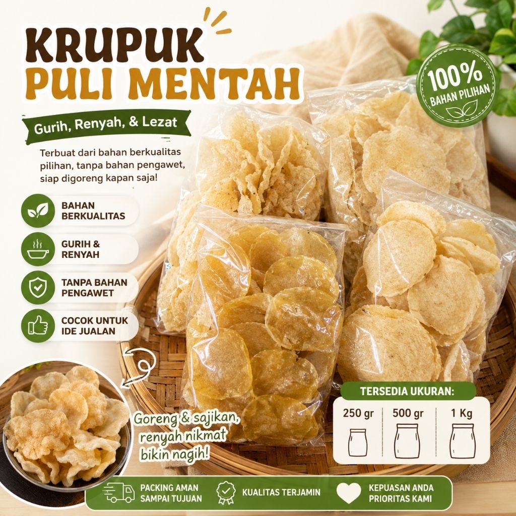 krupuk puli mentah
