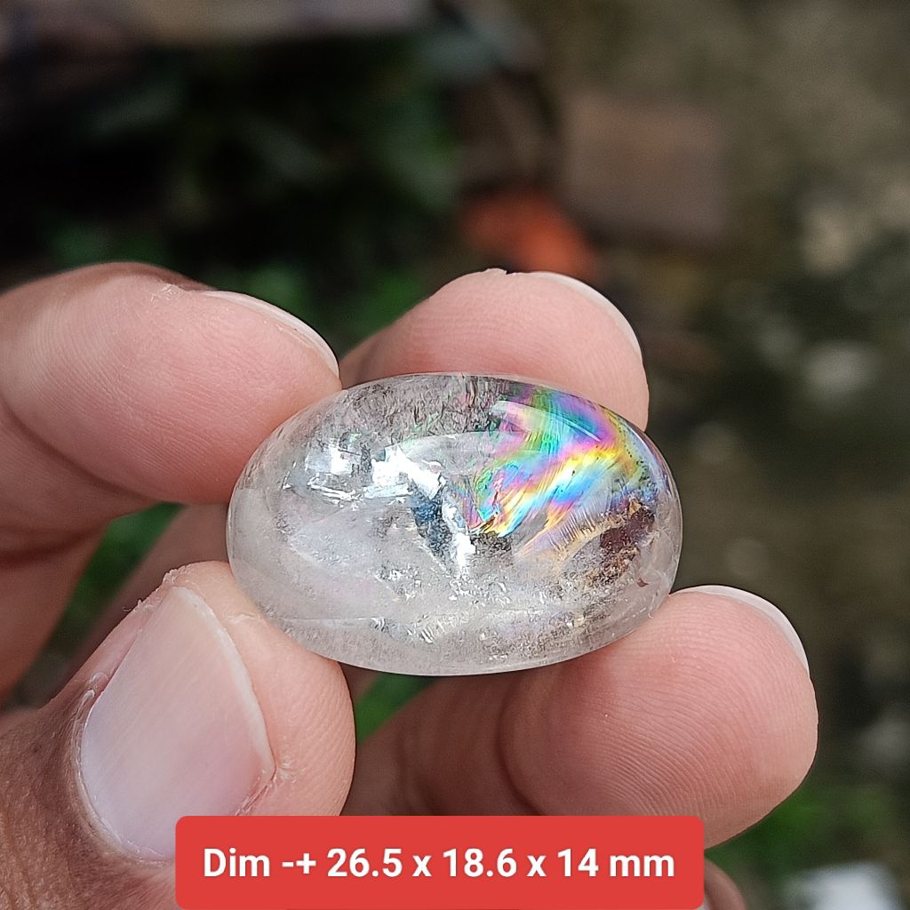 BATU KECUBUNG PELANGI KALIMANTAN ( NATURAL QUARTZ )