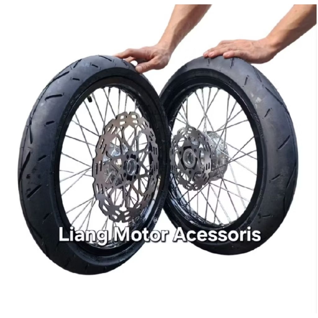 Sepaket Velg Tromol Set Jari2 Plus Ban - Suzuki Shogun 125 SP / RR / NR / F1 / Axelo. Bonus Piringan