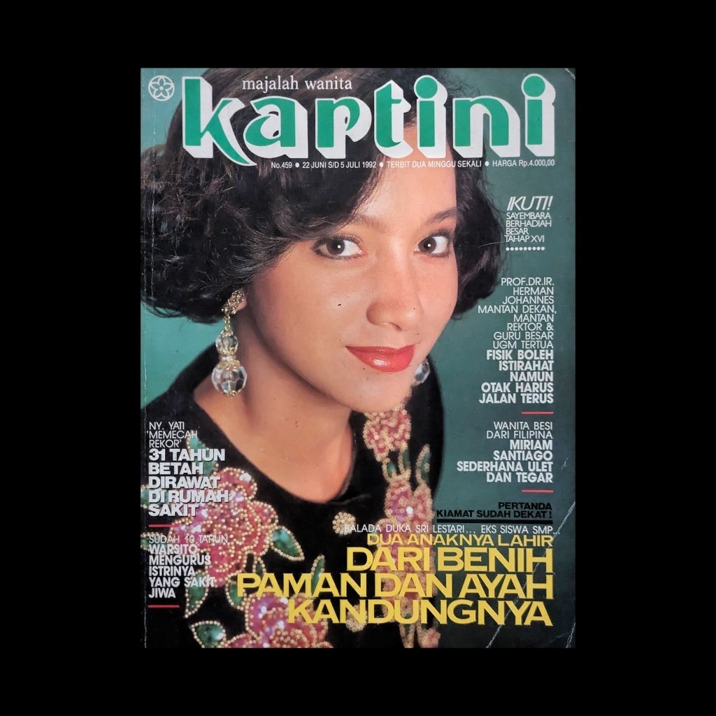 Majalah Kartini, No. 459/1992 - Cover: Karina Suwandi // Anita Sarawak - Minati Atmanegara - Irene E