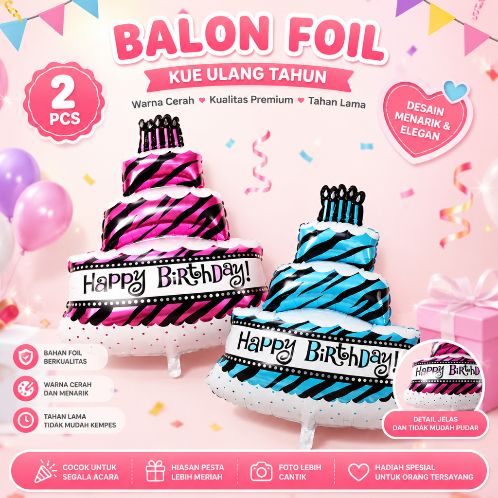 (harvest) Balon foil cake jumbo