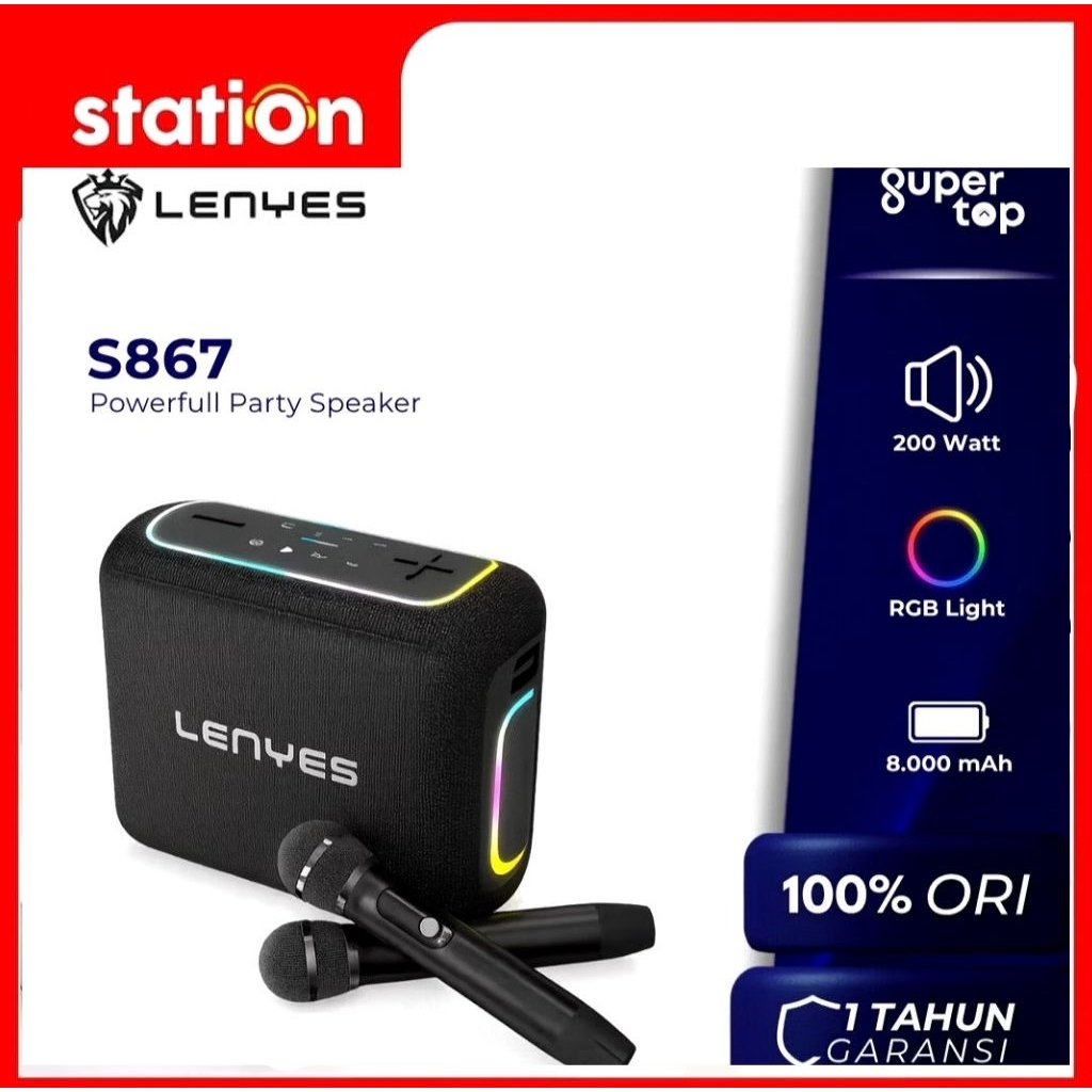 LENYES S828 120W & S867 200W PORTABLE KTV WIRELESS SPEAKER + MICROPHONE KARAOKE BLUETOOTH 5.0 HEAVI 
