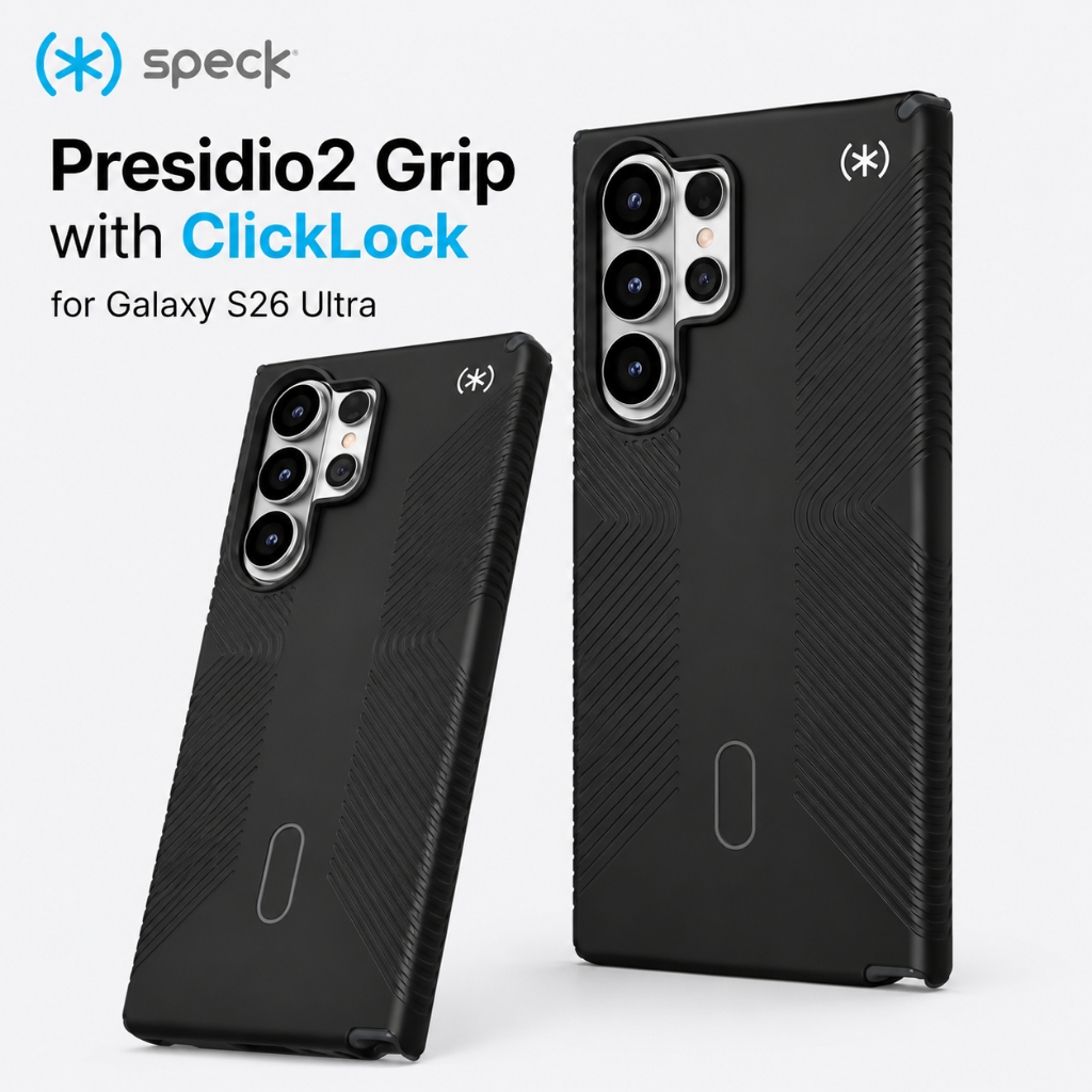 Speck Samsung Galaxy S26 Ultra Presidio2 Grip MagSafe with ClickLock Protective Case - Black Slate G