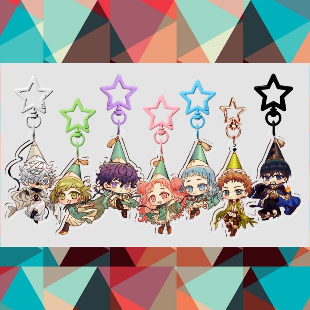 Gantungan Kunci Anime Bintang Witch Hat Atelier | Star Clasp Witch Hat Atelier Acrylic Keychains | W