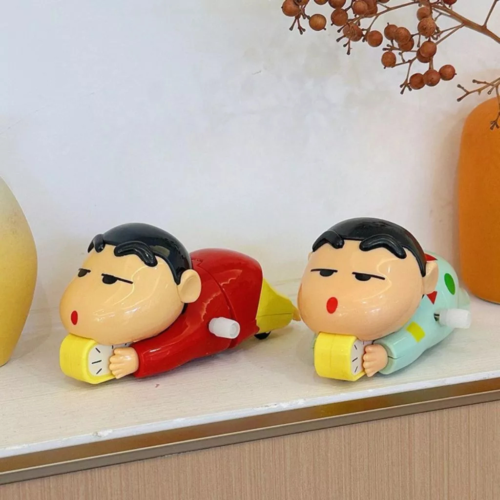 Mainan Crayon Shinchan shin chan gerak lucu pantat goyang kawaii mainan putar