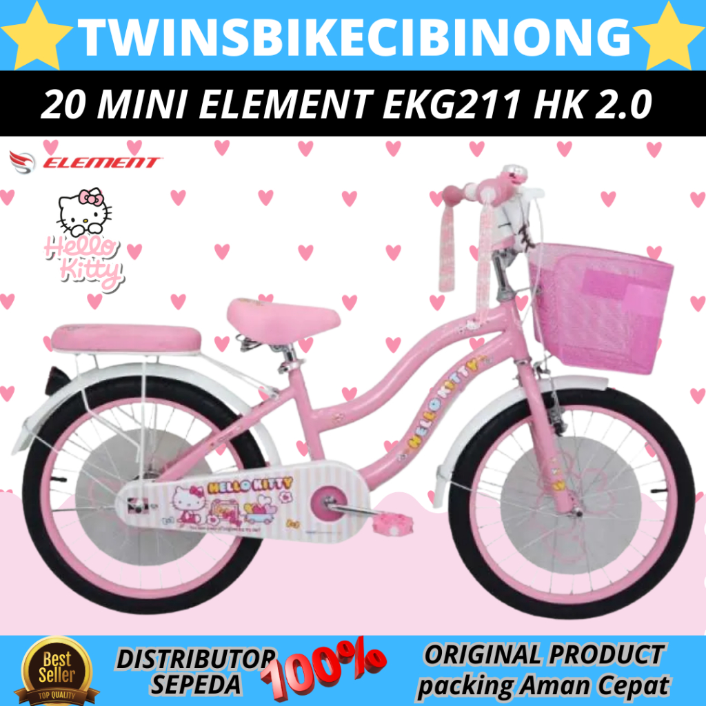 Sepeda Anak 20 Mini ELement Hello Kitty