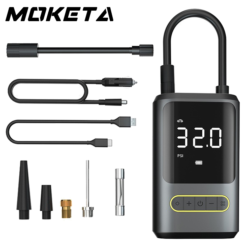 MOKETA Pompa Ban Elektrik Mobil Motor Sepeda Portable Kompresor Angin Mini Cas USB