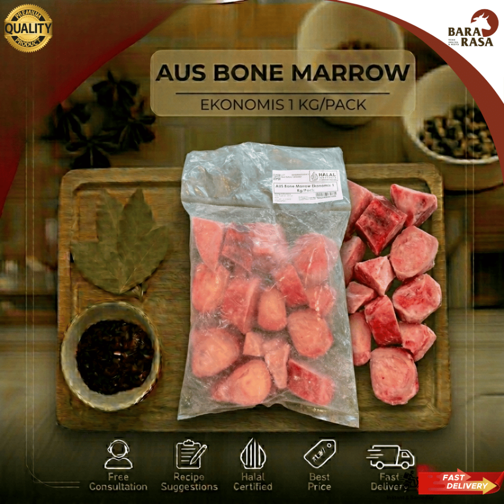 AUS Beef Bone Marrow Ekonomis 1 Kg | Sumsum Tulang Sapi Australia Frozen