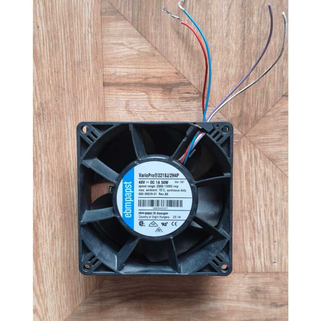 Kipas DC High Speed Ebmpapst 48volt 1A 50W 9x9 cm Tebal 3,7cm kabel 4