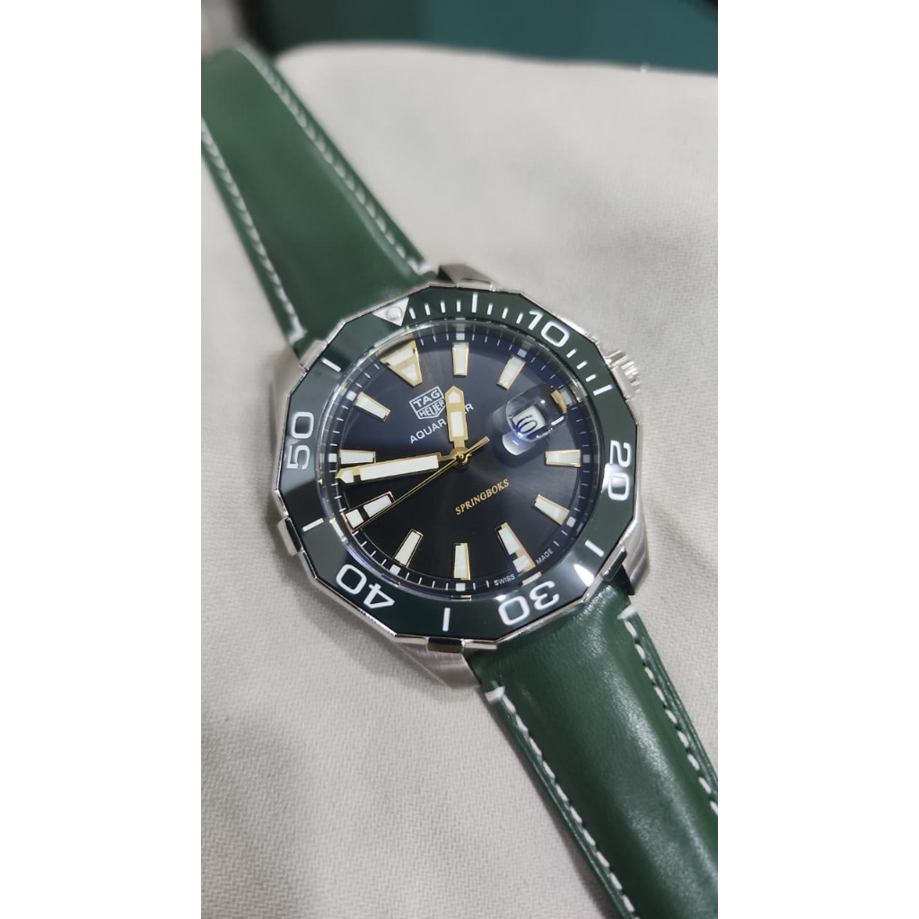 New jam tangan pria tag her Aquaracer Springboks 41MM Automatic